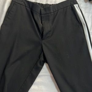 Black striped dress pants